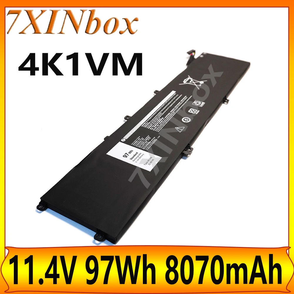 

Аккумулятор OEM 7XINbox 4K1VM W62W6 XYCW0 11.4V 97Wh 8070mAh для Dell Inspiron 7501, Precision 5540, Vostro 7500, G7 17, 7700 Series