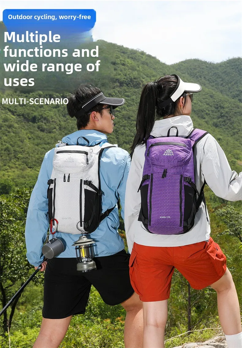 15L Ultraleichter Wanderrucksack Wasserdichter Outdoor-Sport-Reiserucksack für Männer Frauen Camping Klettern Radfahren Tasche – Detail 3