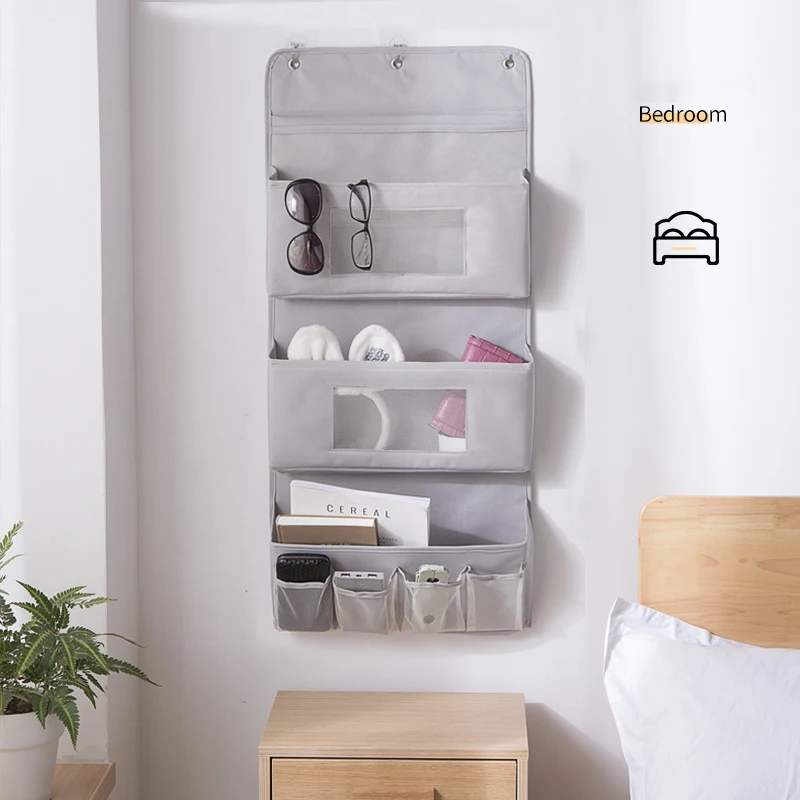 Wall Hanging Organizer Bag Non-Woven Fabric Door Wardrobe Hanging Storage Bag Living Room Bedroom Toy Cosmetic Kitchenware Box