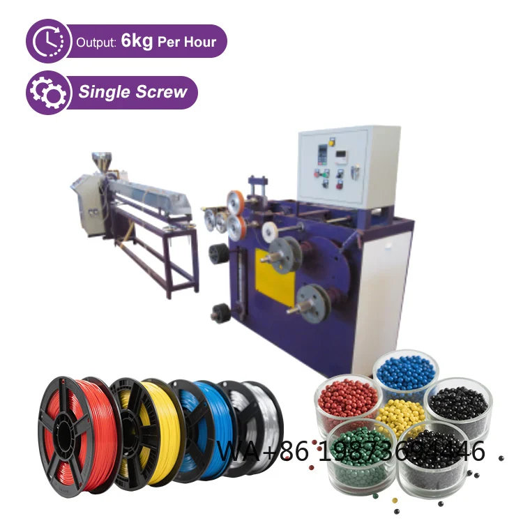 

Small Desktop Plastic Fiber Extruding Machine, Practical Lab 3D Printing Consumable Maker