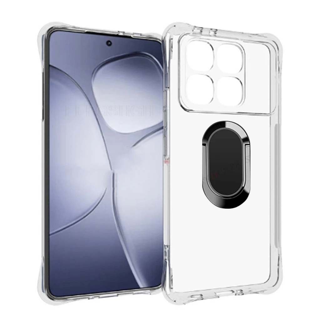 Чехол для Xiaomi Poco F6 Pro Redmi K70 Pro K70Pro 5G с кольцом-держателем, мягкий силиконовый чехол из ТПУ