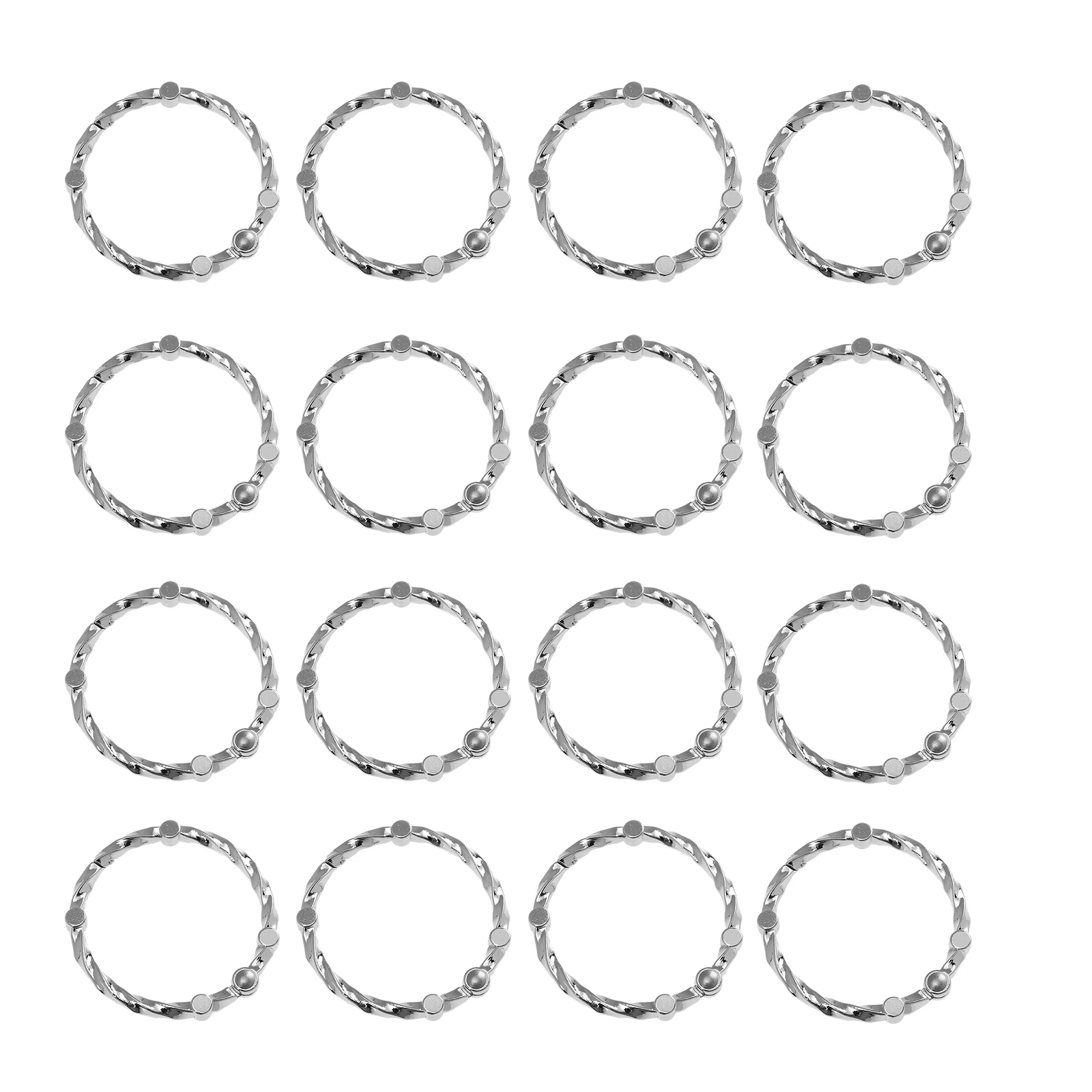 

12Pcs Hanging Curtain Rings Smooth Gliding Rust Resistant Circular Design Fits Most Poles for Bathroom Bedroom Decor