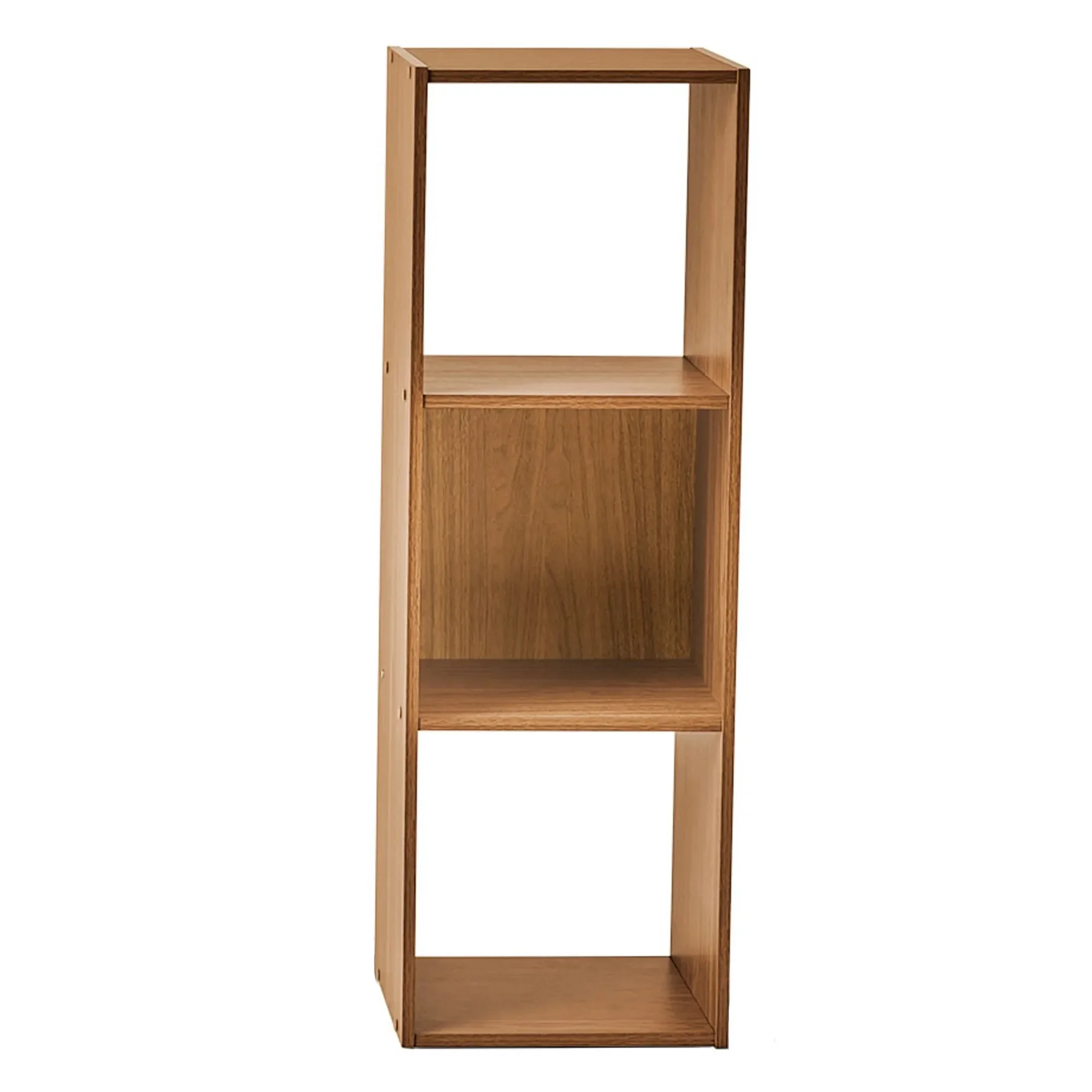 Warm Walnut 3-Cube Storage Organizer, Freestanding Shelf Unit for Bedroom, Living Room, Office & Entryway, Modular Design