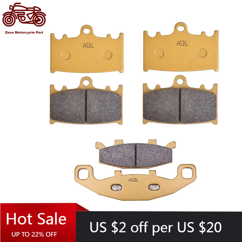 

Motorcycle Front & Rear Brake Pad Disc Set For KAWASAKI ZZR400 ZX400 ZZR1100 ZX1100 ZR1100 Zephyr 1100 GPZ900 900R GPZ900R ZX900