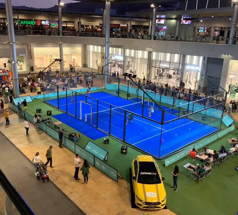 High Quality Professional Portable Panoramic Outdoor Artificial Grass Paddle Padel Tennis Courts For Sports Garden Applications