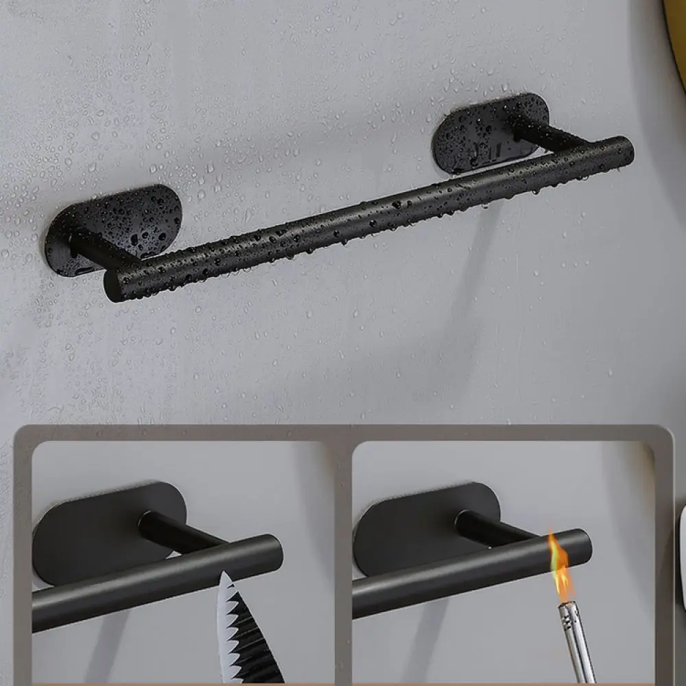 Modern Bathroom Organization Set Punch Free Stainless Steel Towel Rack Holder Wall Mounted Storage Home Decor Accessory