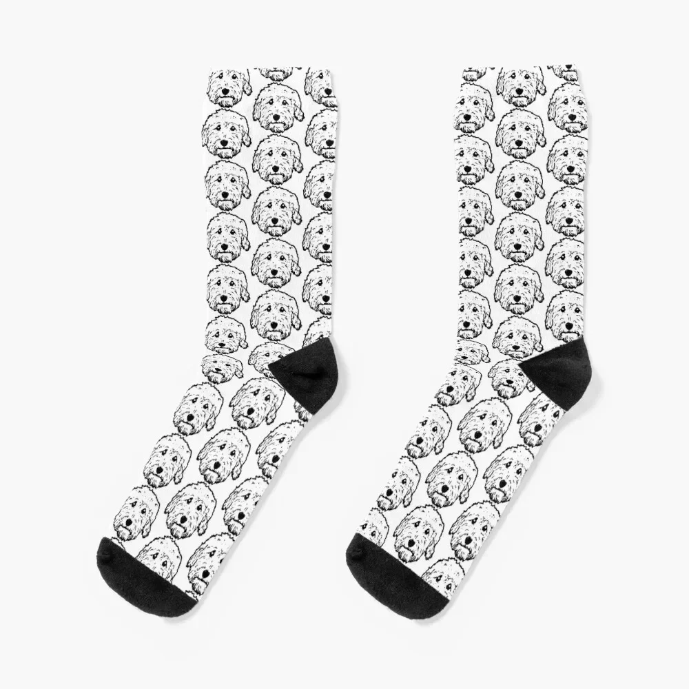 

Goldendoodles! Labradoodles - any adorable doodle dog in black and white Socks bright garter tennis gifts Men Socks Women's