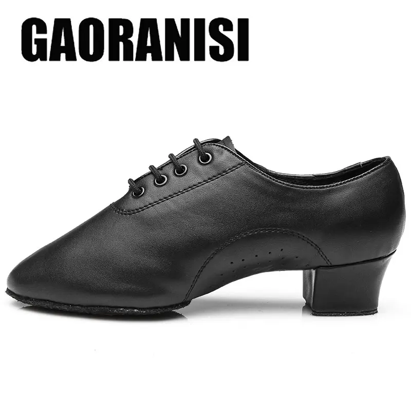 Nuevos zapatos de cuero genuino para hombre, zapatos modernos de baile latino, salón de baile, Tango, zapatos de baile estándar para adultos,