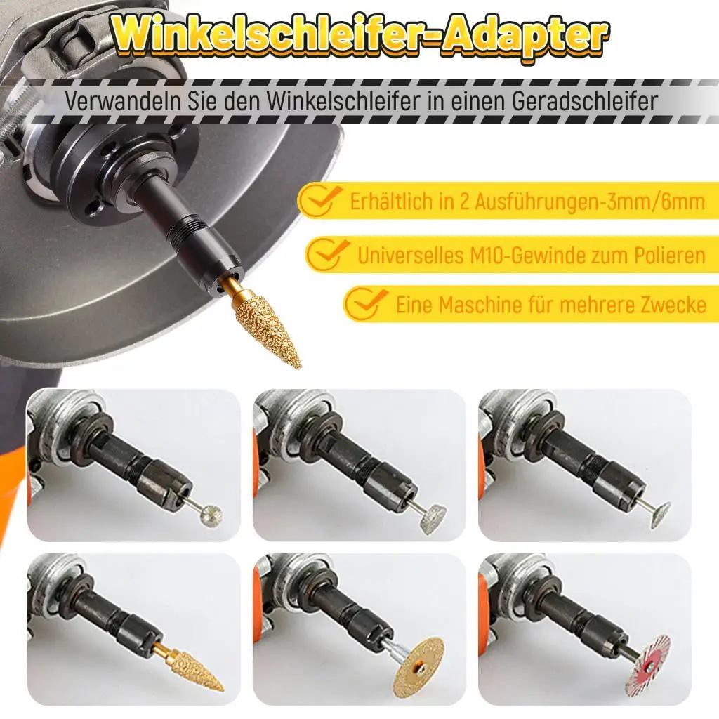 M10 Thread Adapter for Angle Grinder to Straight Grinder Tool Accessory