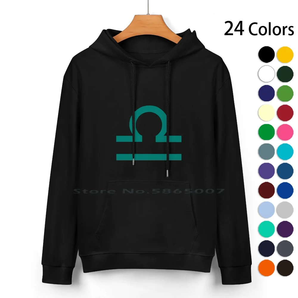 Libra Sign Pure Cotton Hoodie Sweater 24 Colors Libra Zodiac Sign Terezi Pyrope Homestuck Inspired 100% Cotton Hooded