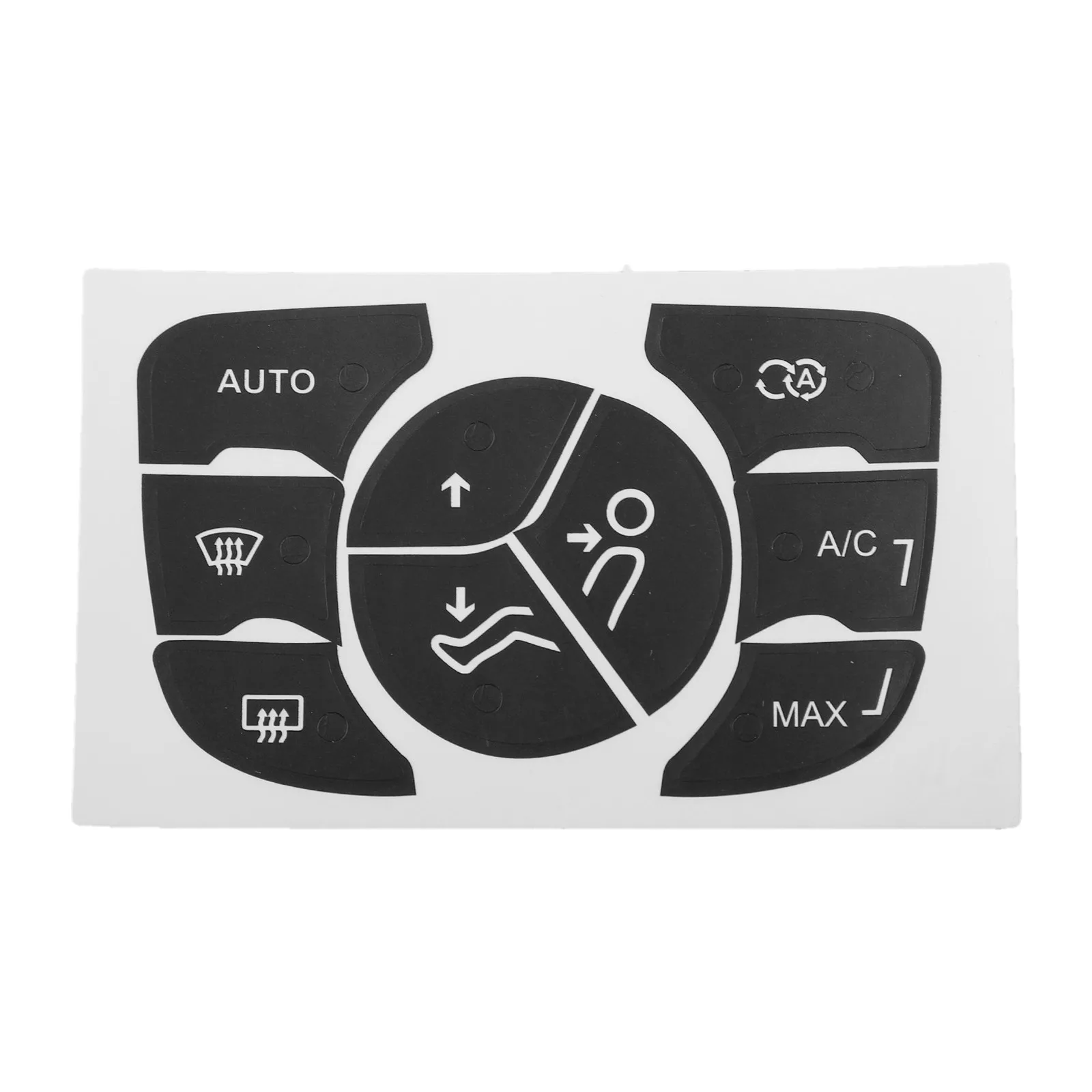 A/C Button Stickers A/C Control Button Repair Car Interior Repair High Grade Vinyl Push Button Type Sunlight Resistant