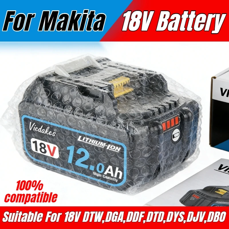 

for makita battery 18V 10.0Ah/12.0Ah rechargeable battery for Makita drill DDF487 DTW700 DHP489 DGA404 DTD173 power tool battery