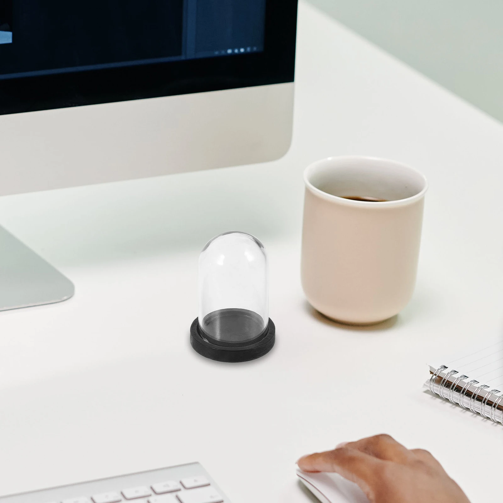 

10 Sets Mini Glass Dome 38X25MM Clear Dustproof Display Case Wood Base Dried Flowers Plants Collectibles Decor Home Ornament