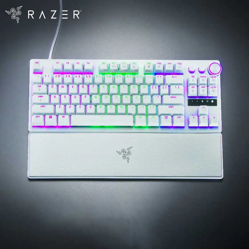 

Проводная игровая клавиатура Razer Huntsman V3 Pro Tenkeyless Аналоговые оптические переключатели с спусковым механизмом и регулируемым приводом медиа-клавиш