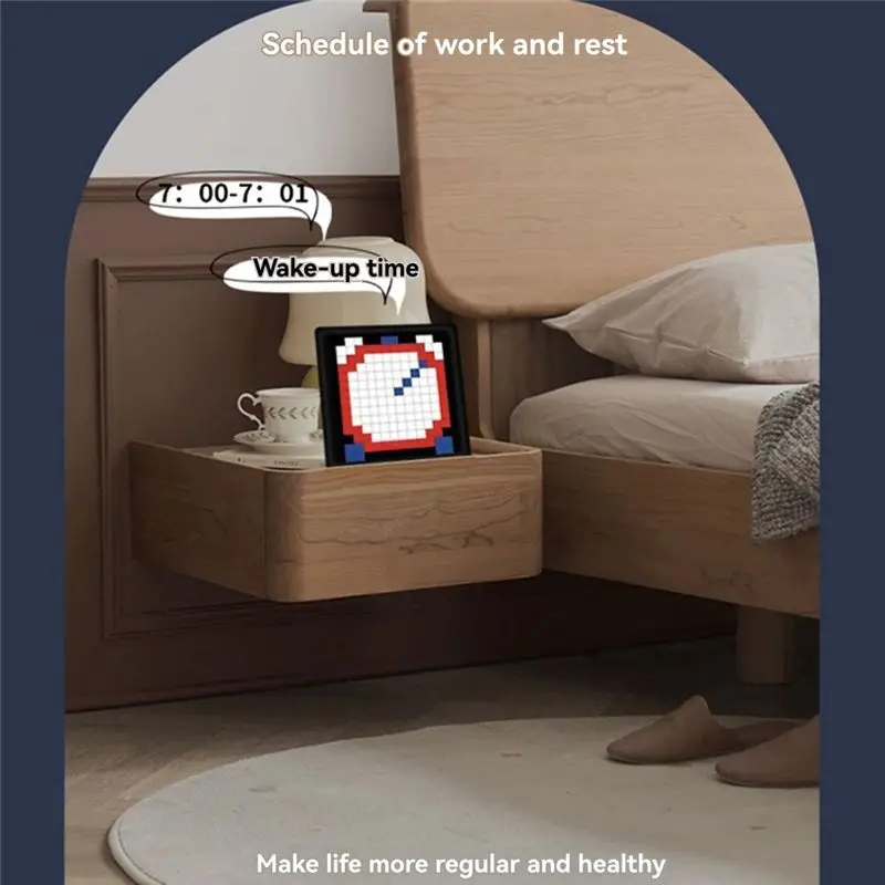 [NEW!A08R】 LED 16X16 Pixel Programmable Screen Nightlight - Create Personalized Text And Animation With Smart APP Control