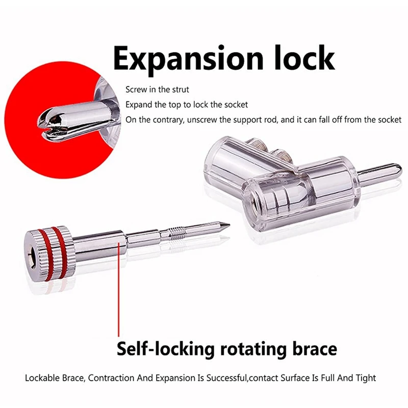 4 Pcs Hifi Gold Plated Lockable Speaker Cable Banana Plug Connector Audio Amplifier Speaker Wire Connector Durable - Image 4