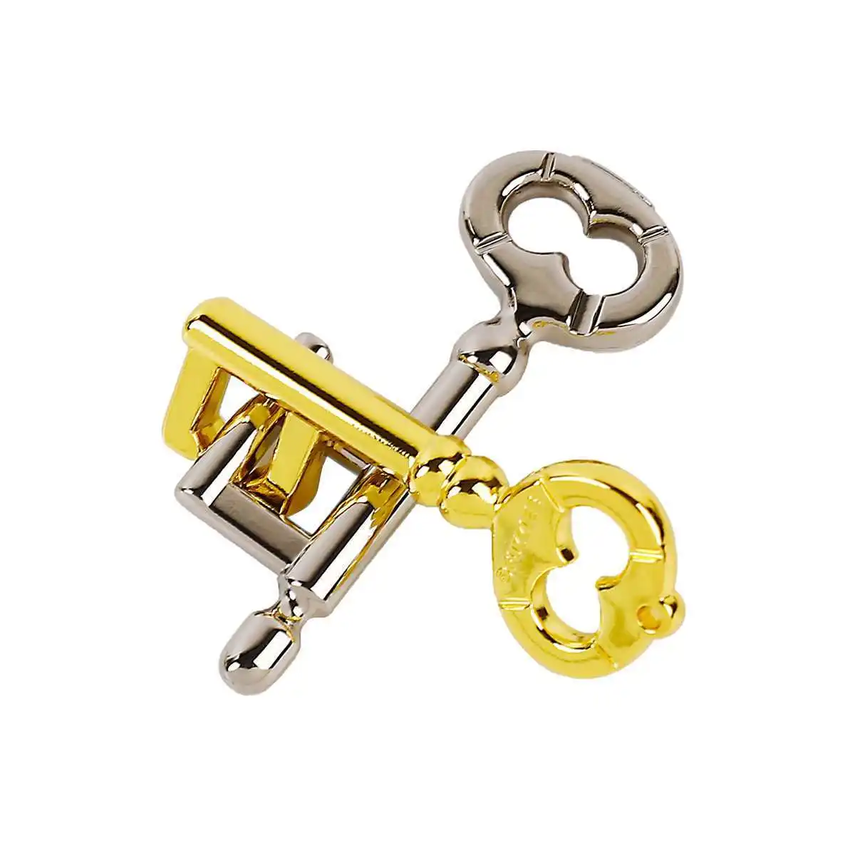 Classic Brain Teaser Key and Lock Puzzle IQ Logic Test Challenge Educational Toys Disentanglement Games Kids Adults Teens