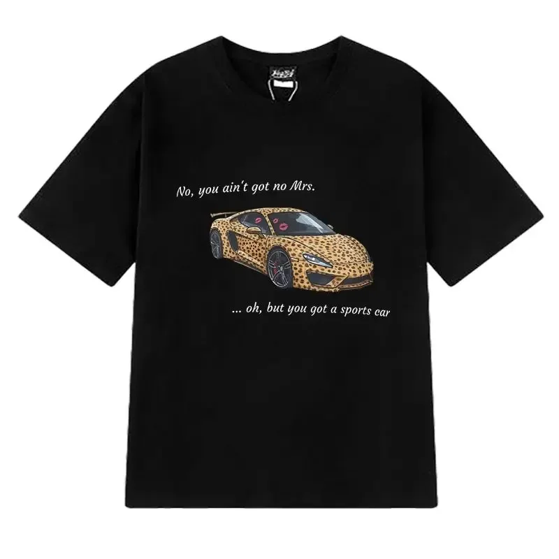 2025 Summer Fashion Tate McRae Sports Car Lyrics Graphic T Shirts Unisex  Short Sleeve T-shirt Round Neck Tops