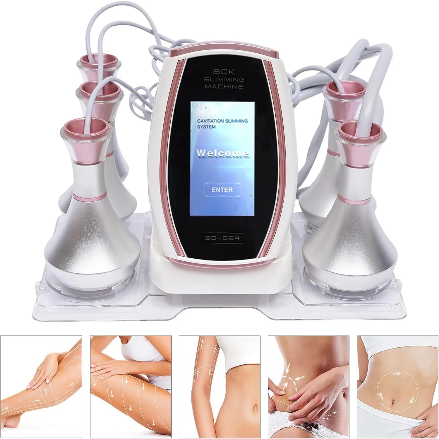 5 in 1 Weight Loss Machine,80K Multipolar Ultrasonic Cavitation Machine,Radio Cavitation Device,Beauty Device,Anti Aging Body