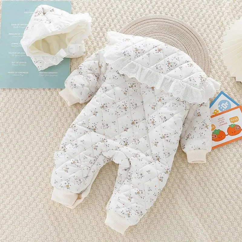 2024-fall-winter-baby-clothes-0-2-y-sweet-toddler-girls-floral-fur-lining-rompers-infant-newborn-warm-jumpsuit-with-hat