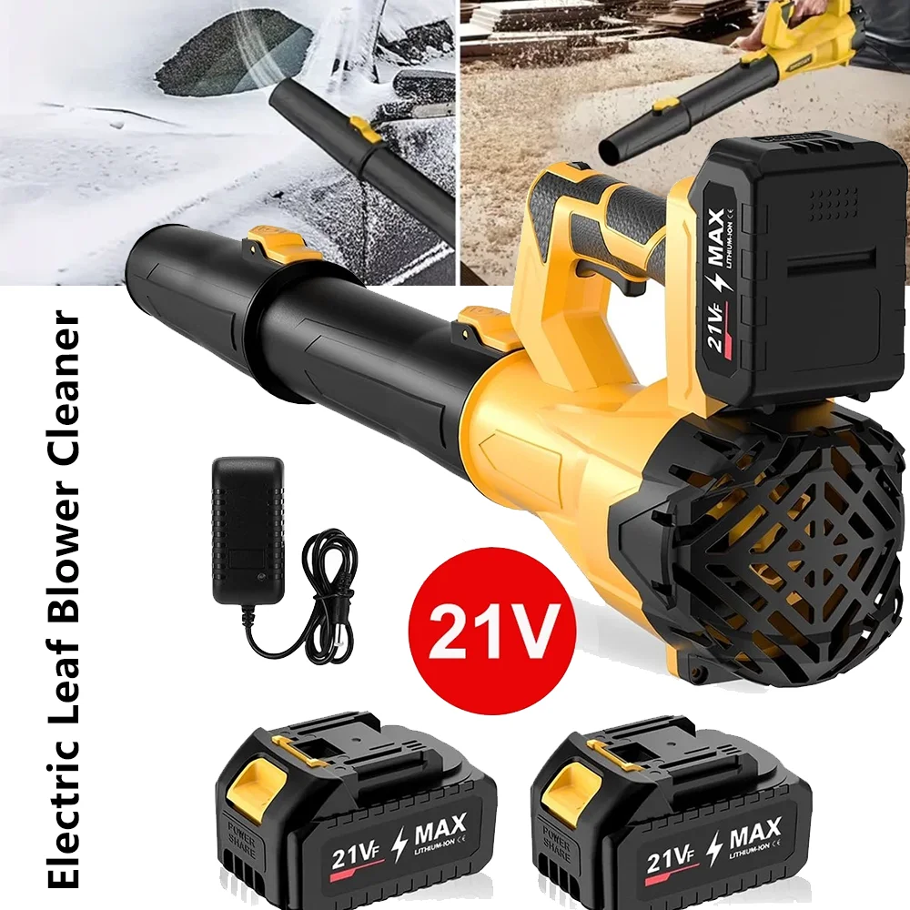 

Cordless Electric Leaf Blower Cleaner Snowblower Adjustable 6 Speed Levels With 2 Batteries For Garden Lawn Care 580CFM/160MPH