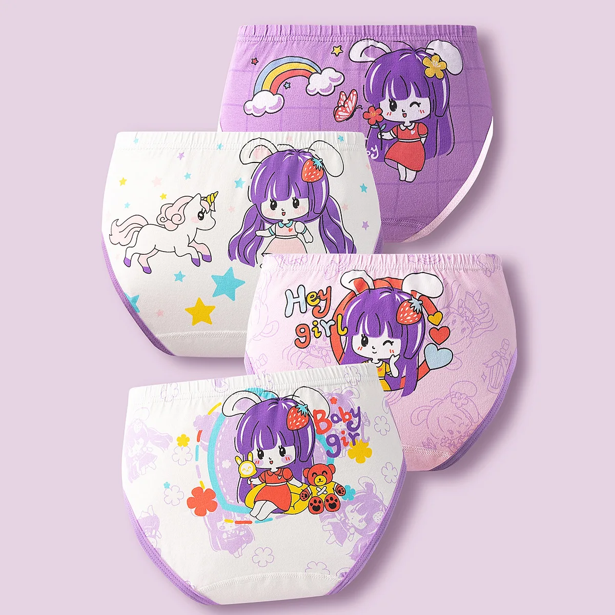 4 قطعة الفتيات القطن سراويل لينة طفل جميل شخصية نمط الكرتون اللباس الداخلي الطلاب الملاكم ملخصات الاطفال الملابس الداخلية الأطفال الملاكمين