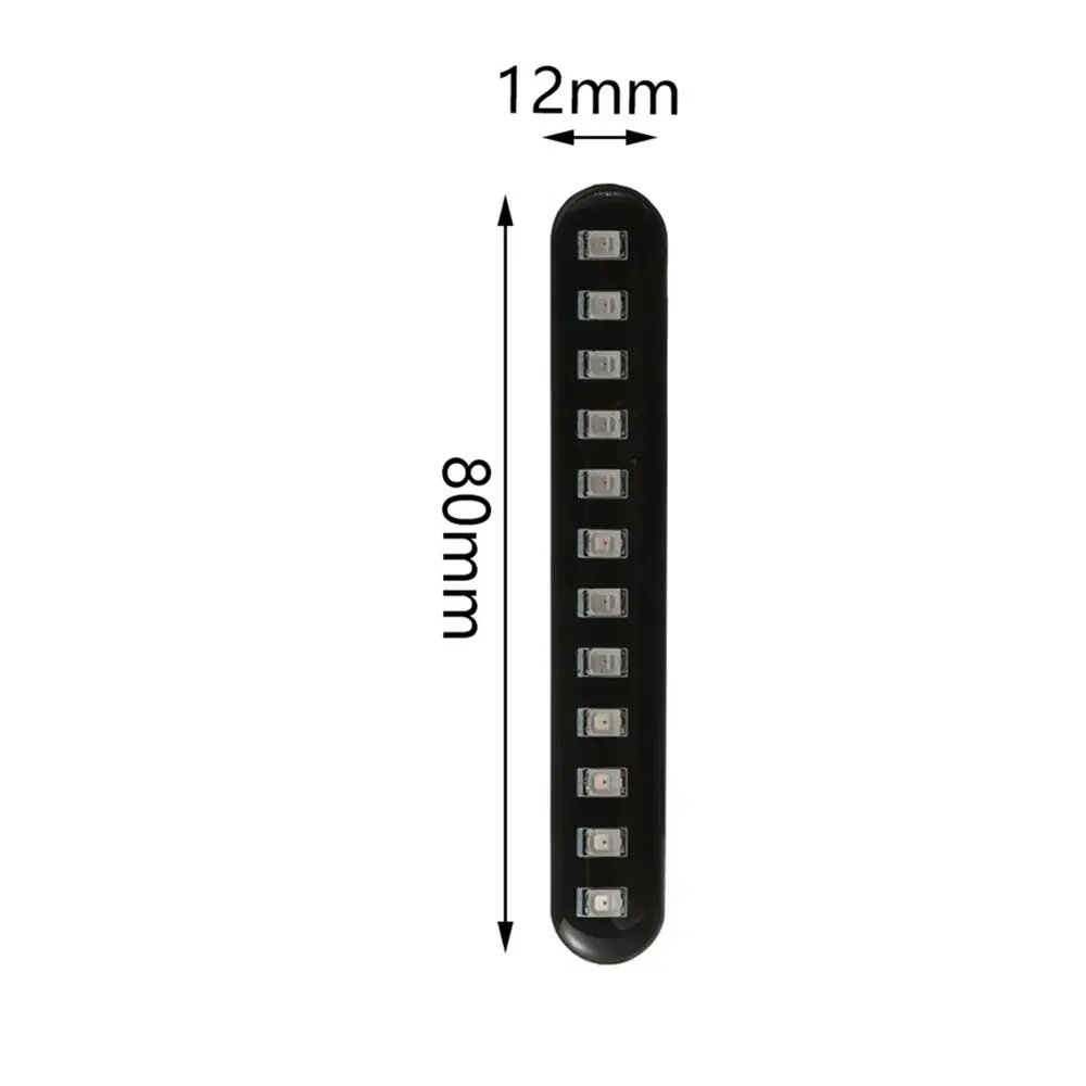 

Motorcycle Mini LED Strip Lights 12LED Sequential Water Flowing Turn Signal Indicator Light 2Pcs