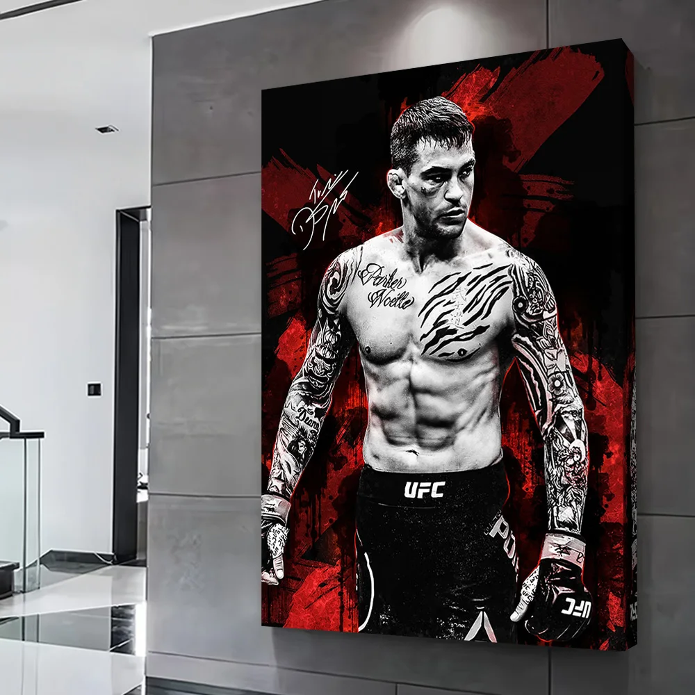 Dustin Poirier MMA Fighter Portrait Printing Poster Custom Pictures Wall Art Canvas Painting Gift for Gamer Decoration Wand Deko
