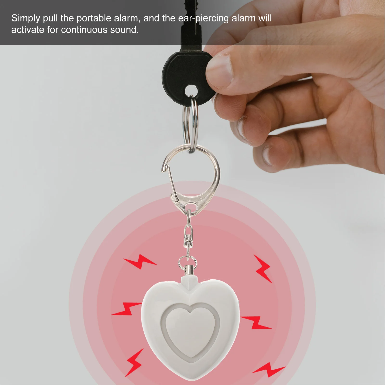 BRIGHTFUFU Anti Siren Keychain Alarm with LED Light Personal Safety Device for Travel