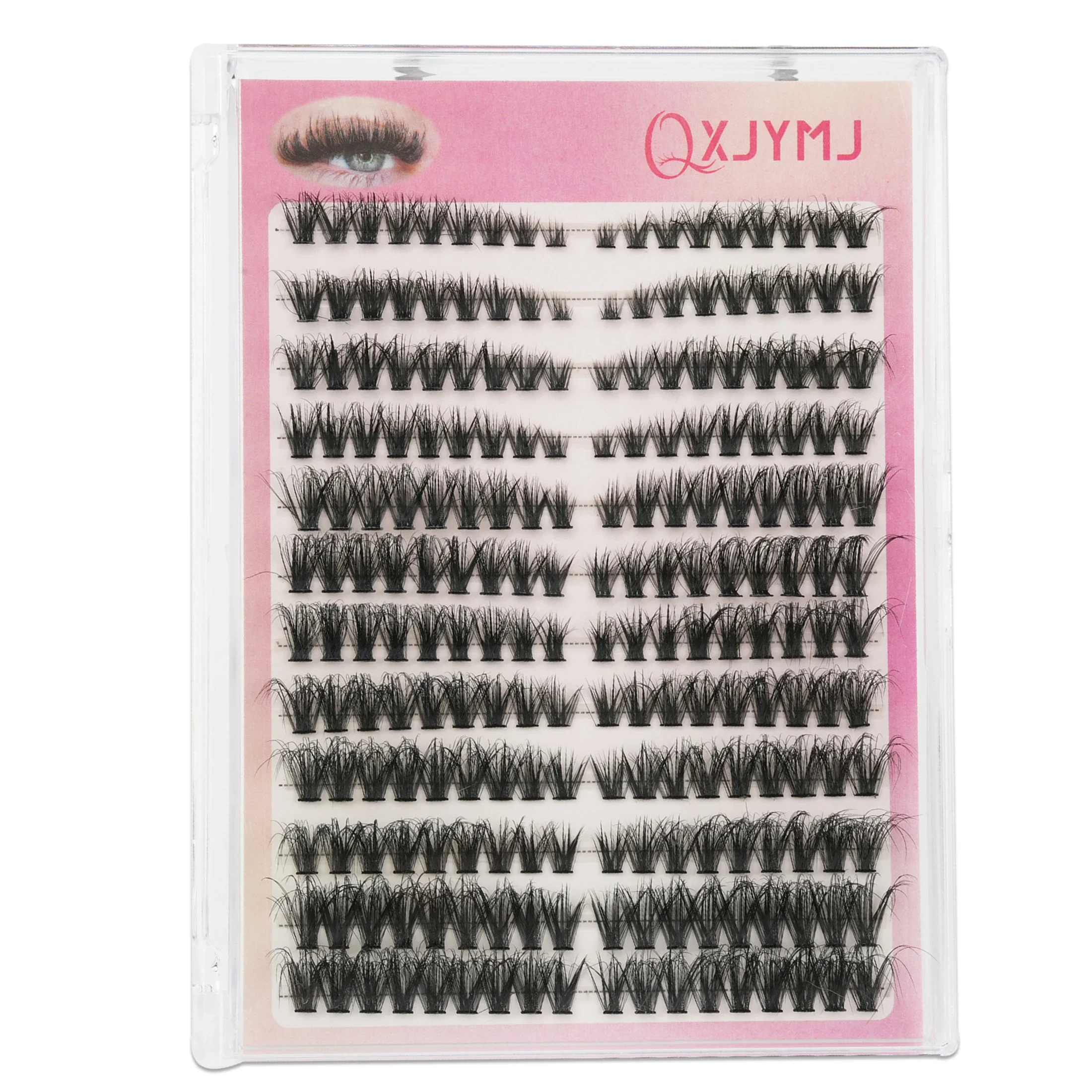 D Curl Individual Lash Clusters Faux Mink DIY Eyelash Extensions Fluffy Thick Volume Wispy False Eyelashes for Eye Makeup