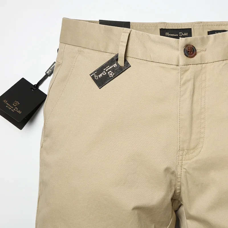Dave&Di Men's spring and autumn pure cotton wrinkle resistant high-end new khaki pants, business slim fit casual pants