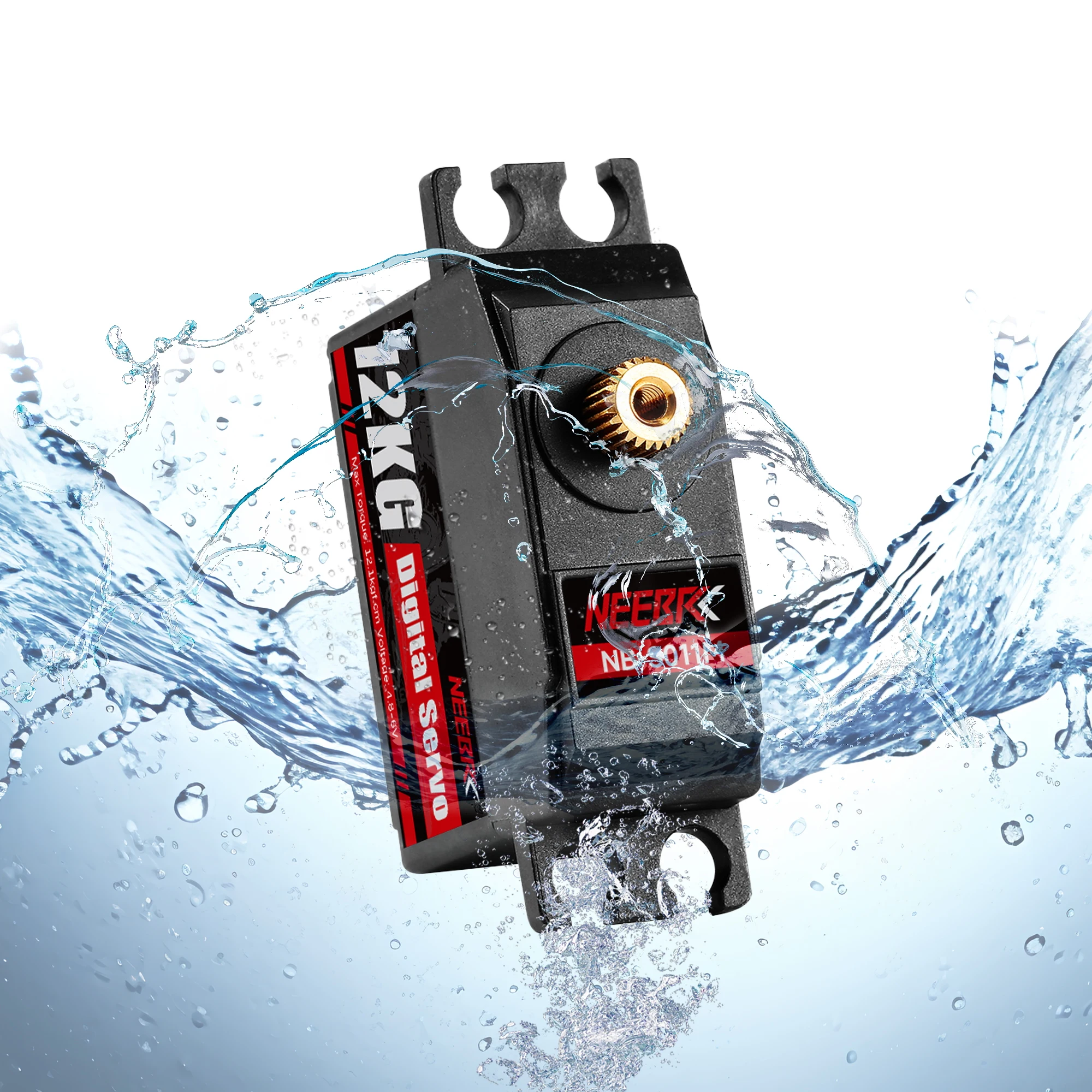 NEEBRC Wasserdichter 12KG Digitaler Servo mit Metallgetriebe 4,8~6,0V DC für 1/12 RC Auto Wltoys 12423 Monster Truck Hubschrauber Flugzeug Boot – Detail 2