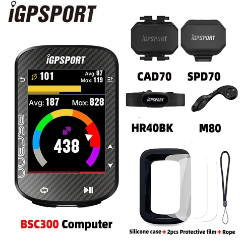 IGPSPORT BSC300 자전거 GPS 컴퓨터 무선 자전거 주행 거리계 탐색 속도 케이던스 센서 IPX6 방수 자전거 컴퓨터