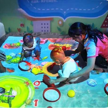 Fantasy Beach Projection AR Interactive Projection Simulator Kiddies 3D Interactive Beach Scene Magic World Amusement Park