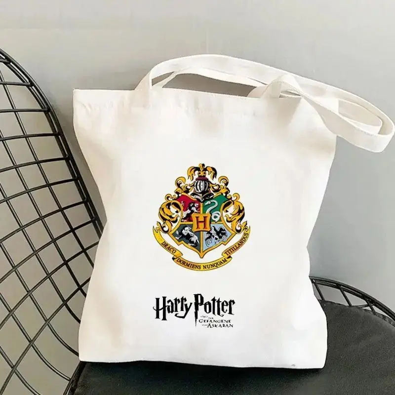 Bolsa de lona de Harry Potter, mochila escolar para clases, bolsa de hombro para exteriores, bolsa de gran capacidad con diseño de anime