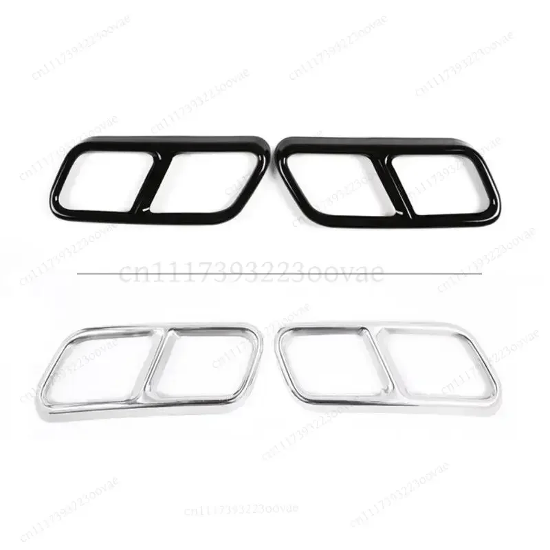 L-Stainless Steel Car Exhaust Pipe Tip Muffler Tail Output Cover Trim For S Class W221 W222 C217 W251 X166 Auto Styling