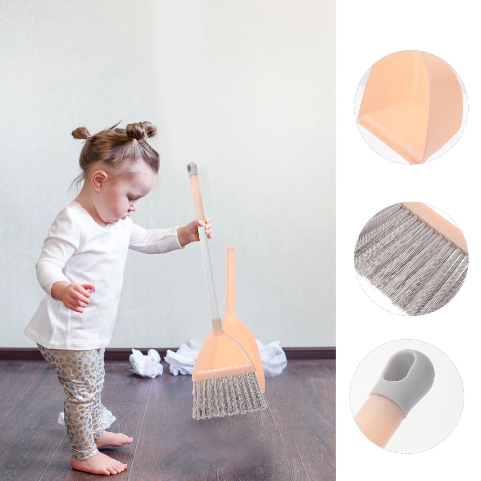 

Broom Dustpan Set Suits for Boys Kids Cleaning Supplies Hand Toddler Mini Brooms Pretend