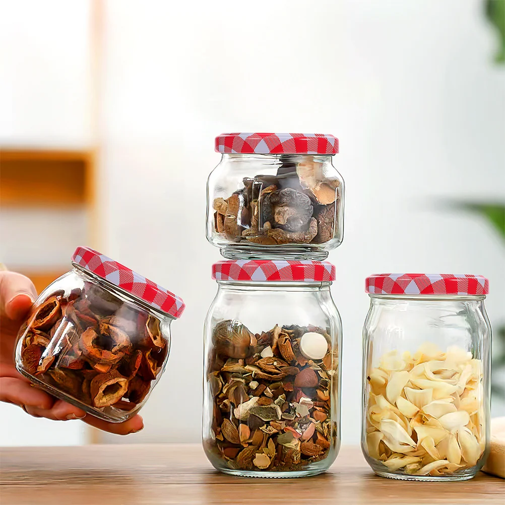 

10Pcs Checkered Jam Jars Lids Regular Mouth Canning Sealing Freshness Rustproof Versatile Pasta Sauce Jar Straw Lids
