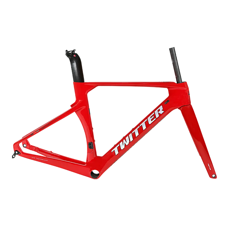 Hot selling twitter r10 disc brake thru axle 700C bike frame t800 carbon fiber frame with EPS