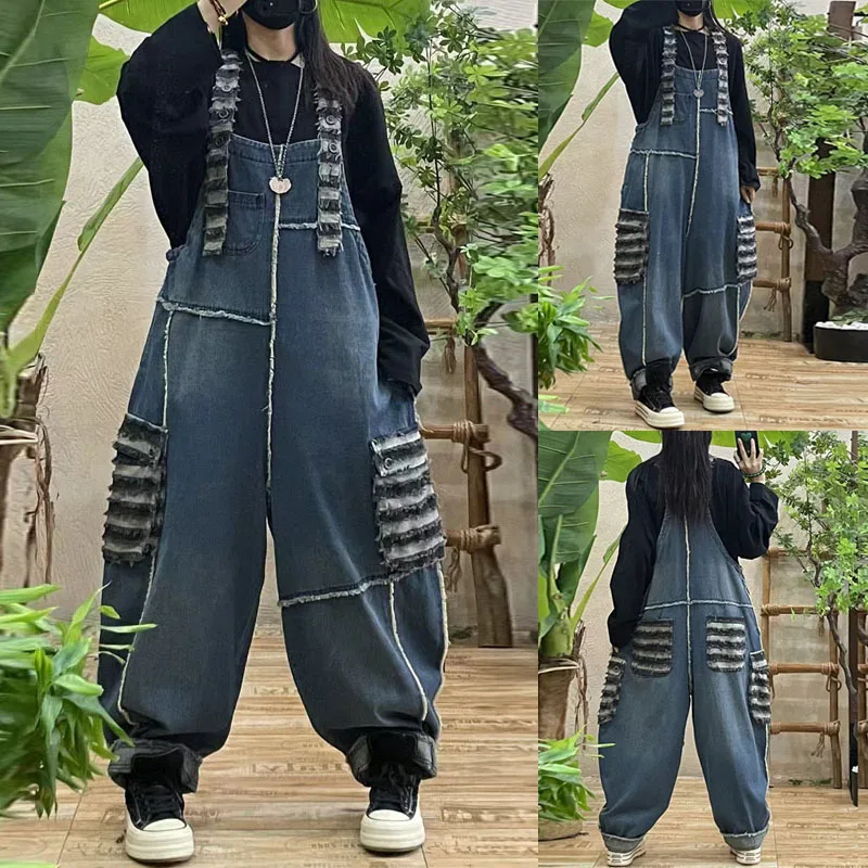 

Spring New Sle Women's Loose Jeans Overalls ket Design Faionable Casual Cotton Pants Commute Sle Spring Autumn Wear