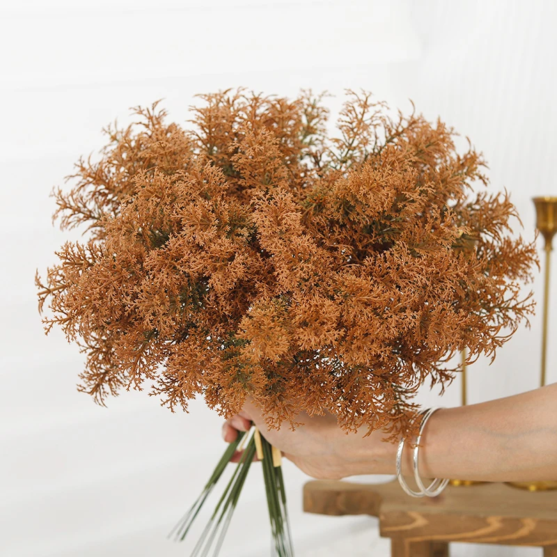 6PCS Künstliche Pflanze Seide Korallen Mistelzweig Gras Hause Tisch Garten Dekoration Bouquet Gefälschte Hochzeit Weihnachten DIY Zubehör – Detail 4