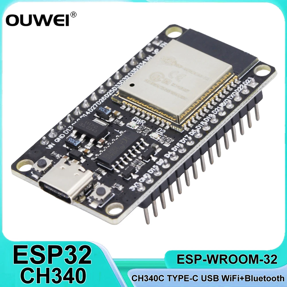 ESP32 Development Board CH340C TYPE-C USB WiFi+Bluetooth Ultra-Low Power Dual Core ESP32-DevKitC-32 ESP-WROOM-32 Expansion Board