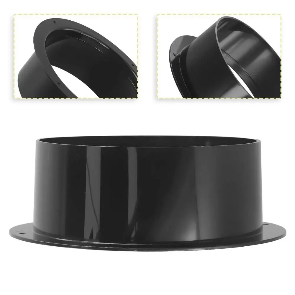 Household Accessories ABS Wall Flange Connector Round Black Exhaust Pipe Connector Air Ducting Connection Ventilation Pipe