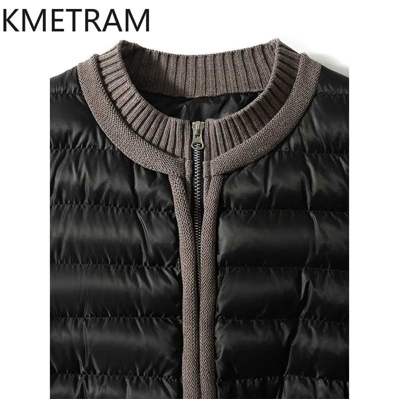 KMETRAM-abrigos de plumón de ganso blanco para mujer, chaqueta acolchada de béisbol, prendas de vestir ligeras, ropa de invierno, 2024