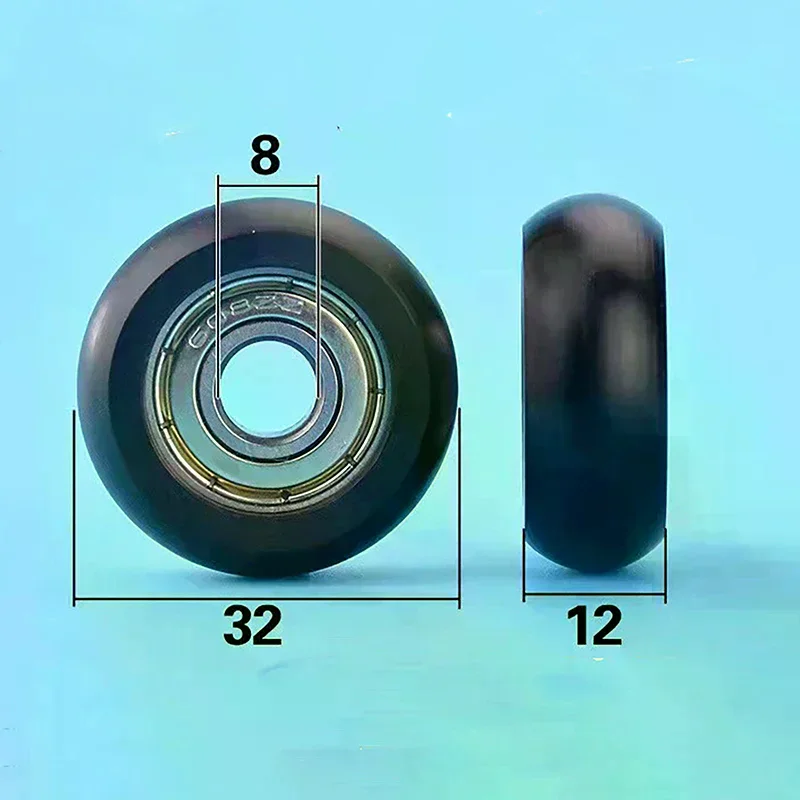 1PC 608 ZZ 8*32*12mm 608ZZ Package Plastic Nylon Wrap POM Line Wire Rope Bearing Pulley Plastic Wheel