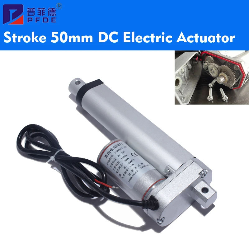 motor de atuador linear eletrico curso 50 mm telescopico mini push rod putter para carro tronco portas janela dc 12v 24v 01