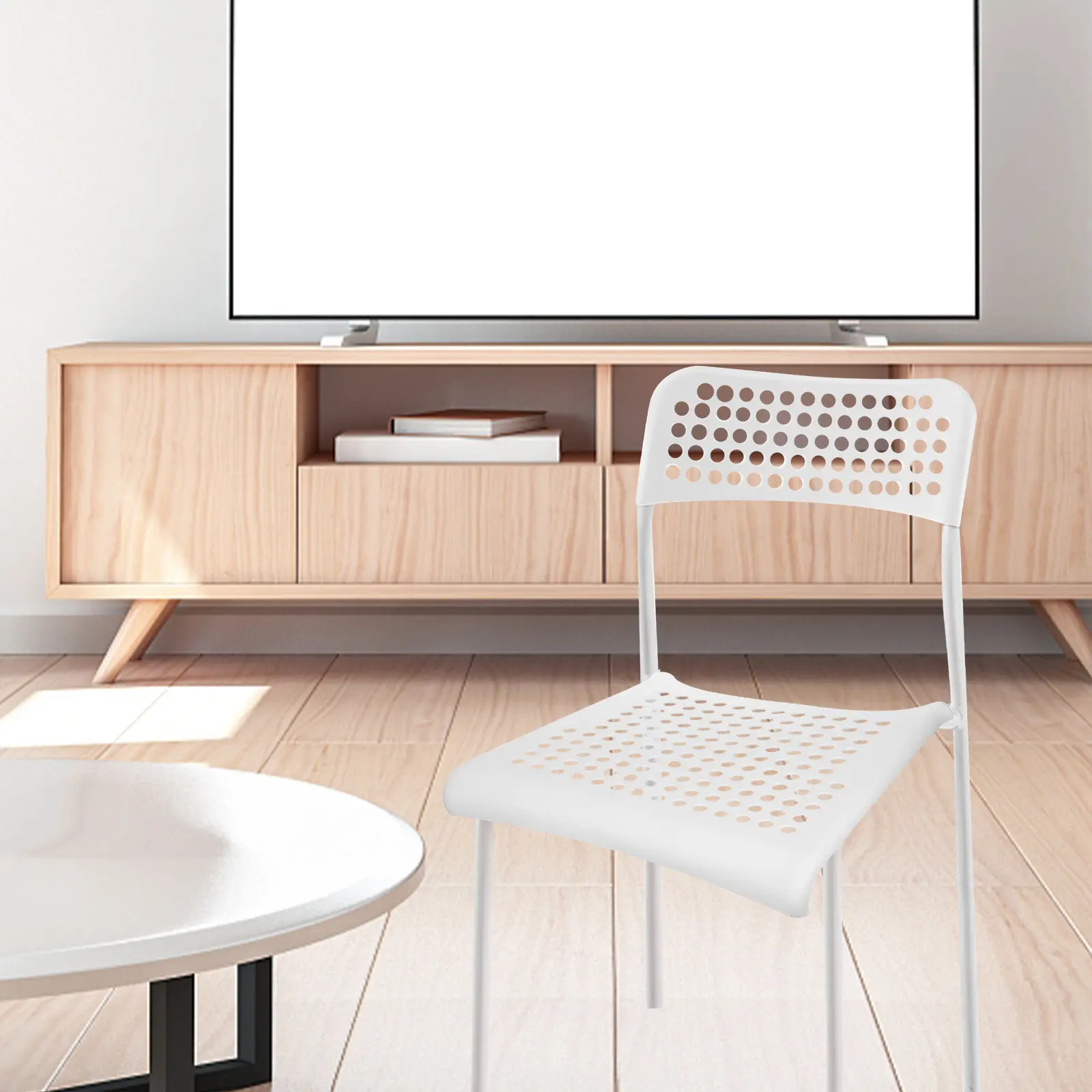 Pegboard Chair Seat Board 15.5x14x3 Plastic Waterproof Replacement Seat Pad for Dining Kitchen Office Easy Clean Support