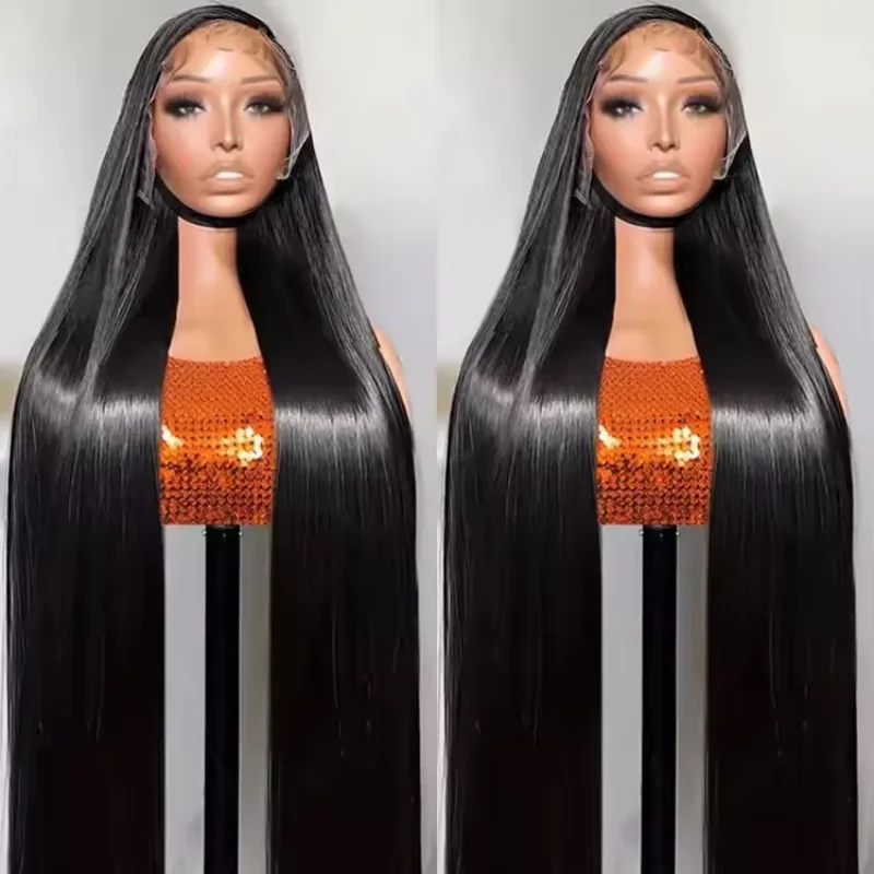 

220 Density 13x6 HD Bone Straight Lace Front Wigs Human Hair Brazilian 30 40 Inch 13x4 Lace Frontal Human Hair Wigs For Women