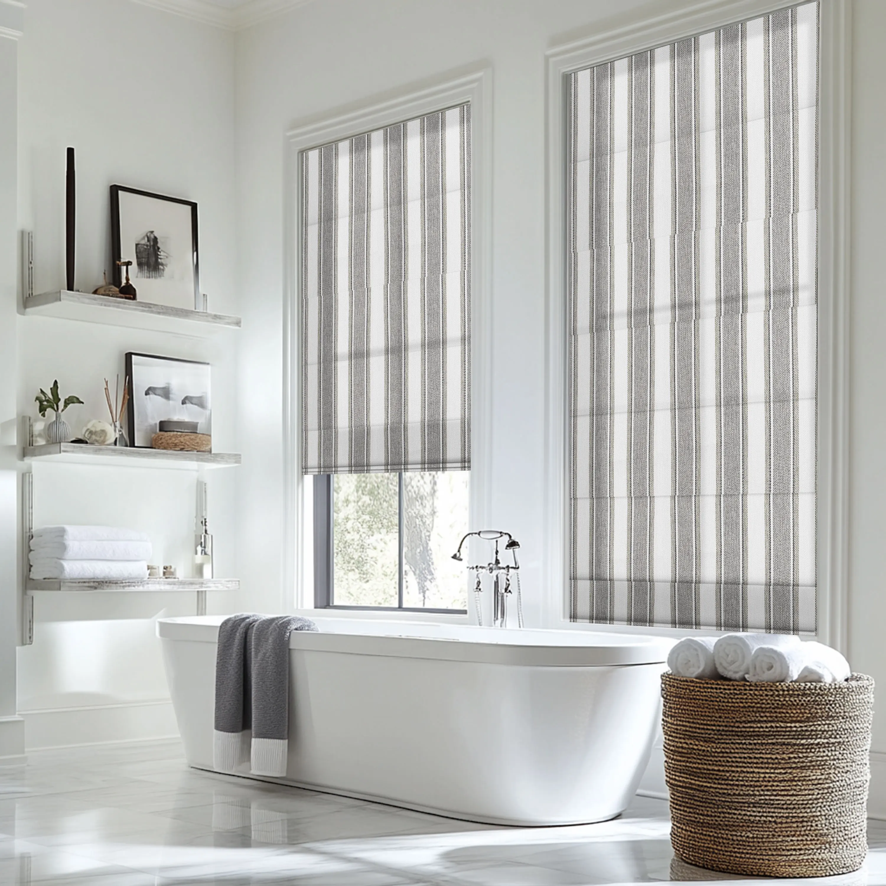 Factory Price No Drill Suppliers Customizable Roman Shades Vertical Cordless Modern Design Sunscreen Installation for Office