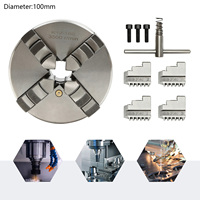 80/100/125mm Precision 4-Jaw Self-Centering Lathe Chuck - Iron & Steel Wide Clamping Range Automatic Centering for Machine Tools